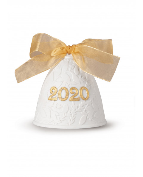 2020 Christmas Bell. Golden Luster Lladró Porcelaine 01018455 