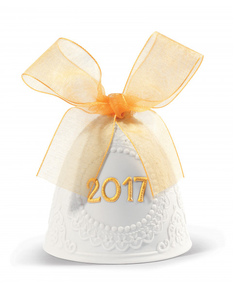 2017 Christmas Bell. Golden Luster Porcelana Lladró 01018427 