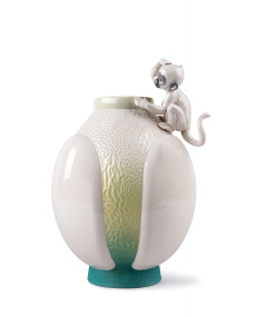 Monkey vase Porcelana Lladró 01009499  