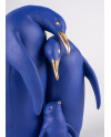 Penguin family (blue-gold) Porcelana Lladró 01009539  