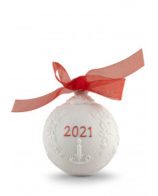 2021 Christmas ball (Re-Deco red) Porcellana Lladró 01018461  