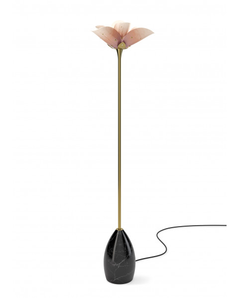 Blossom floor lamp (pink-gold)(CE) Lladró Porcelain 01024124