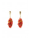 Golden coral reef long earrings Lladró Porcelain 01010245