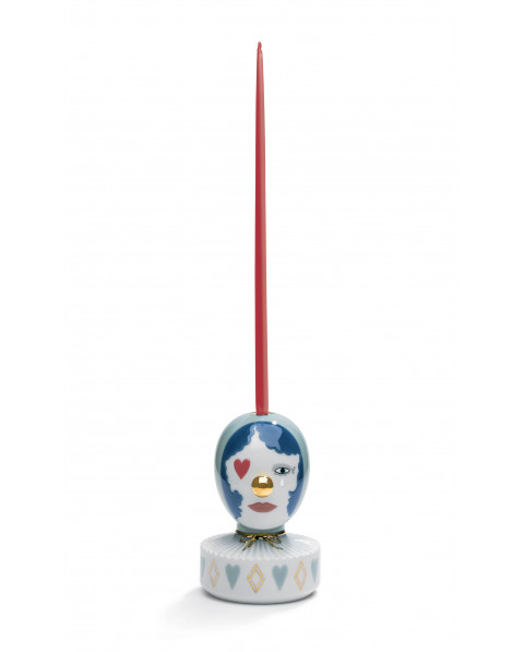 The masquerade III (candle holder) Lladró Porcelain 01007251