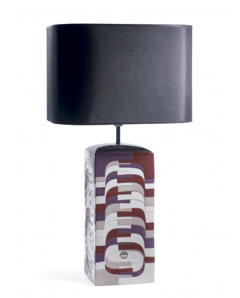 Estratos - Large lamp -burgundy (CE) Lladró Porcelaine 01009064 