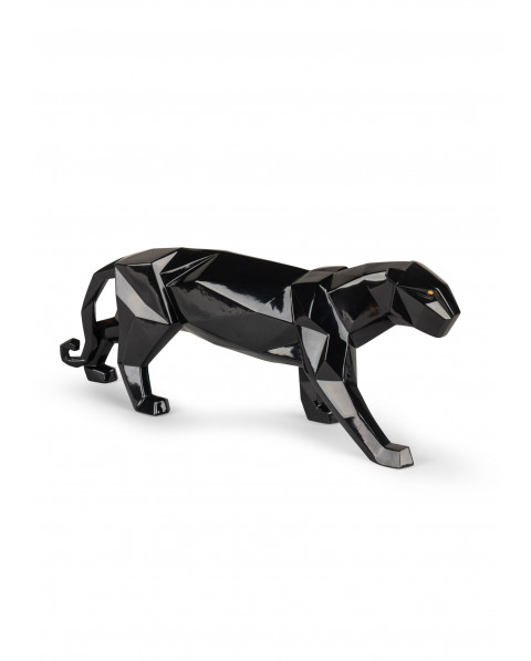 Panther (glazed black) Lladró Porcelain 01009496