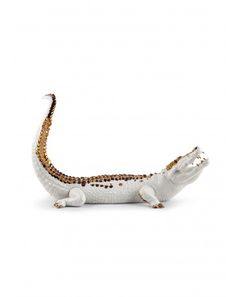 Crocodile (white-copper) Lladró Porcelain 01009542