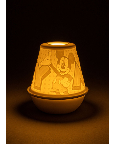 Lith.votive light-Mickey Mouse(rech.LED) Lladró Porcelaine 01017466 