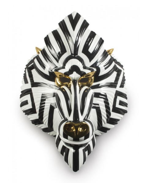 Mandrill mask (black-gold) Porcelana Lladró 01009405