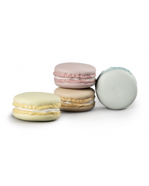 Macarons (cream, pink, blue & yellow) Porcelana Lladró 01009407