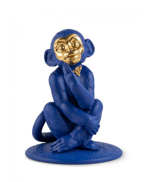  Petit singe (bleu-or) Lladró Porcelaine 01009548
