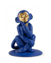  Little monkey (blue-gold) Lladró ФАРФОР 01009548