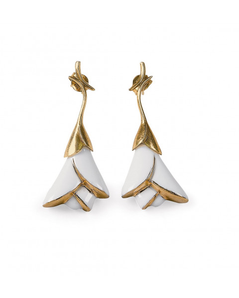 Heliconia short earrings Lladró ФАРФОР 01010171