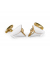 Heliconia cufflinks Lladró Porcelain 01010176