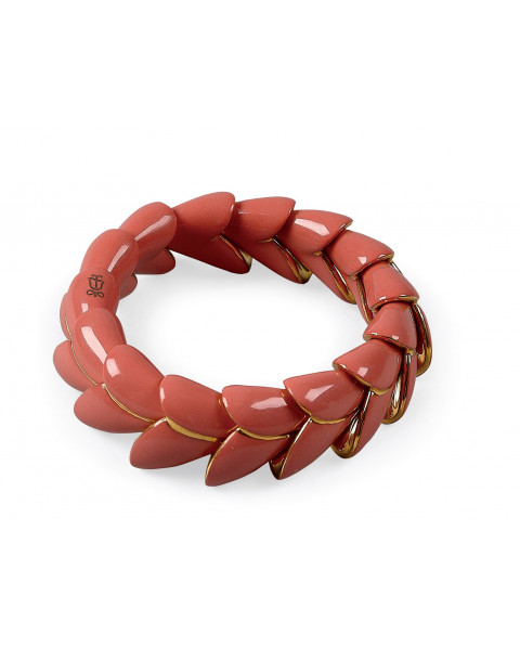 Heliconia bracelet (coral) Lladró Porcelain 01010180