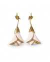 Boucles d'oreille Heliconia (rose) Lladró Porcelaine 01010186