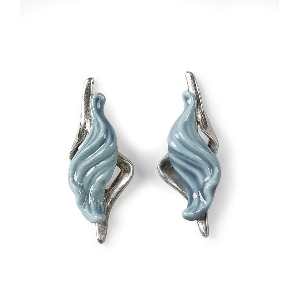 Pendientes cortos Aquarium Porcelana Lladró 01010198 Pendientes cortos Aquarium Porcelana Lladró 01010198