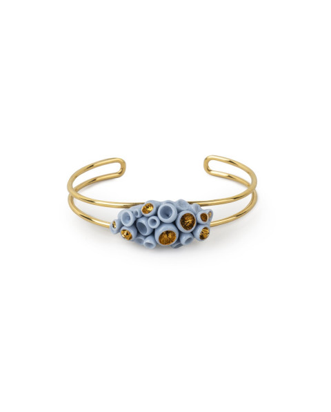 Golden blue reef metal bracelet Lladró Porcelain 01010236