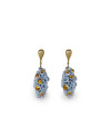 Golden blue reef long earrings Lladró Porcelain 01010238