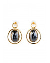 Scarab earrings Lladró Porcelain 01010249