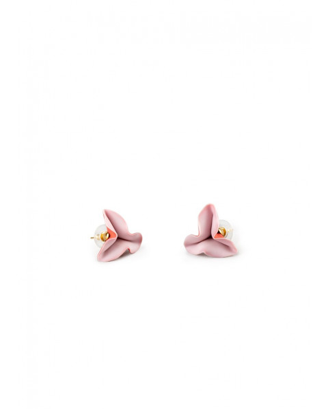 Lolastud earrings (pink & red) Lladró Porcelain 01010281