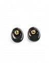 Golden Pebbles stud earrings Lladró Porcelain 01010295