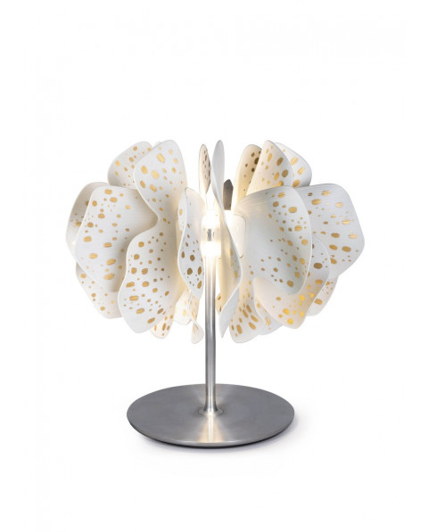 Lámpara mesa Nightbloom(blanco-oro)(CE) Porcelana Lladró 01024030