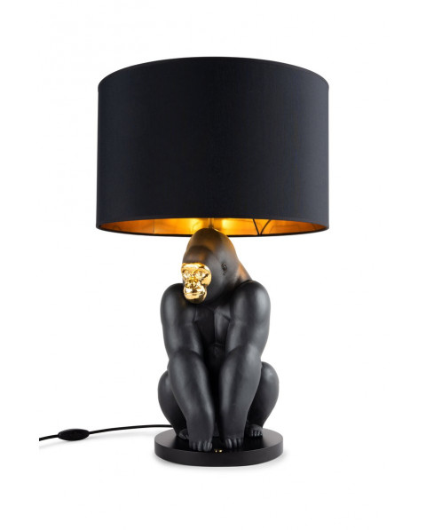 Gorilla lamp (black-gold) (CE) Lladró Porcelain 01024166