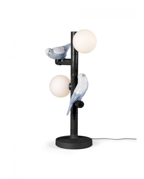 Parrot Tischlampe (schwarz) (UK) Lladró Porzellan 01024153
