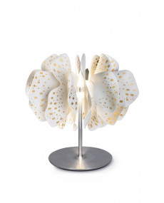 Lámpara mesa Nightbloom (blanco-oro)(UK) Porcelana Lladró 01024031  