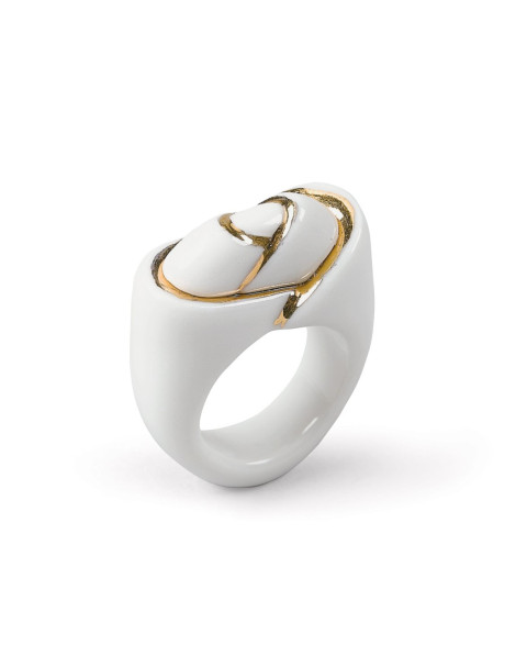 Heliconia Ring. Medium Size Lladró Porcelain 01010170