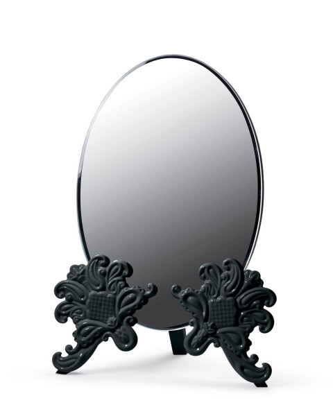 Vanity mirror (black) Lladró Porcelain 01007828