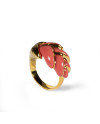 Anillo de metal Heliconia. Coral. Ajustable Porcelana Lladró 01010183