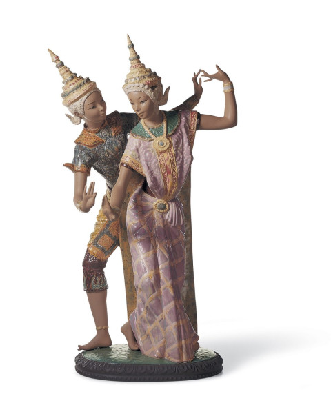 Thai Couple Figurine Lladró Porcelaine 01012058