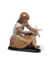 Watching The Dove Girl Figurine Lladró Porzellan 01013526