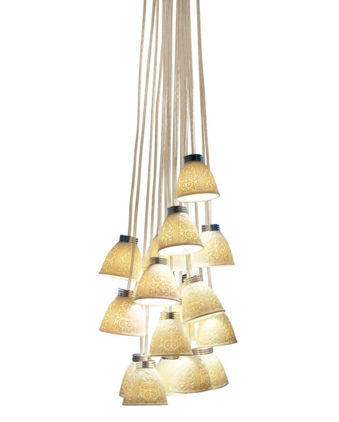 18-Lithophane chandelier (US) Lladró Porcelain 01017183