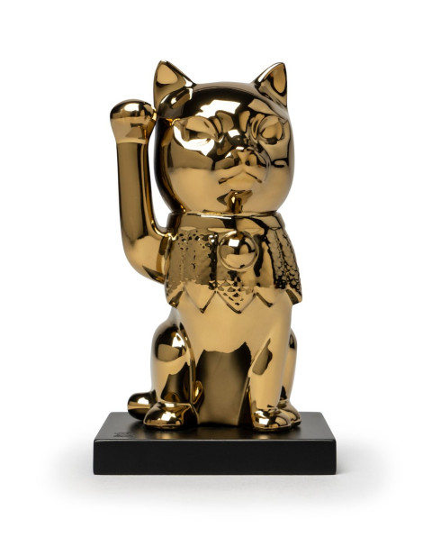 Figura Maneki Neko. Lustre dorado Porcelana Lladró 01009305