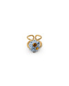 Golden Blue Reef Metal Ring Lladró Porcelain 01010237