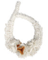 Actinia Porcelain Necklace. White and Golden luster Lladró Porzellan 01010285