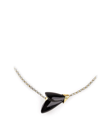 Heliconia Necklace. Black Lladró Porzellan 01010300