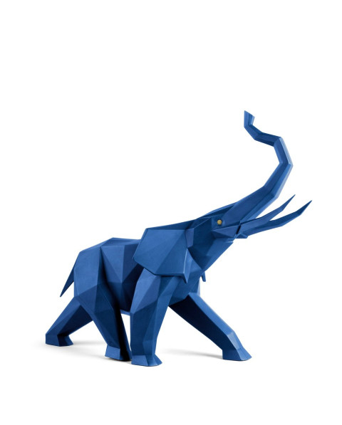 Elephant (blue) Sculpture Lladró ФАРФОР 01009560