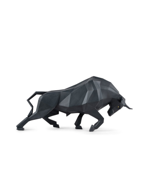 Bull (matte black) Sculpture Lladró Porcelain 01009593