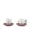 Set de 2 tazas y platos Kawki Porcelana Lladró 01009661