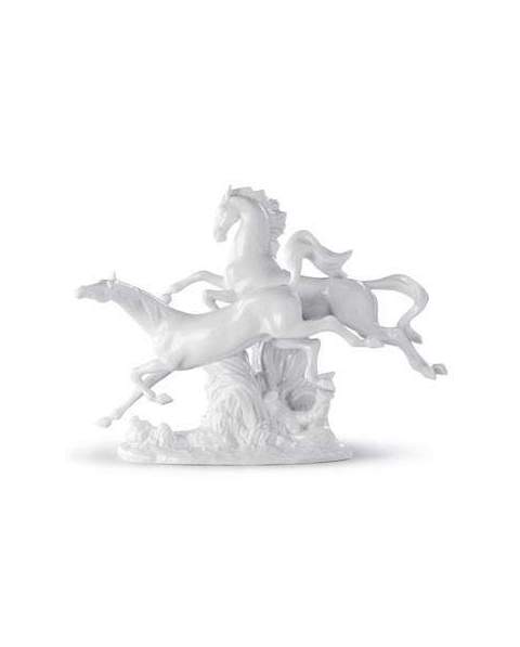 Lladro 1008682 CABALLOS AL GALOPE (BLANCO) 1008682