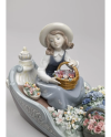 Porcelana Lladro PUESTO DE FLORES FLUVIAL 01009203