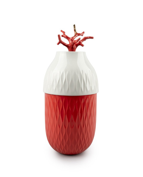 Coral vase Lladró Porcelain 01009477