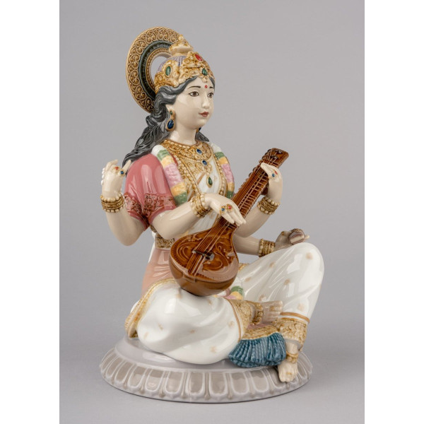 Goddess Saraswati Lladro Porcelain 01009486 - TicTacArea