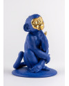  Petit singe (bleu-or) Lladró Porcelaine 01009548  