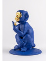  Petit singe (bleu-or) Lladró Porcelaine 01009548  