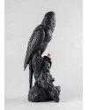 Macaw bird (black-gold) Porcelana Lladró 01009577  